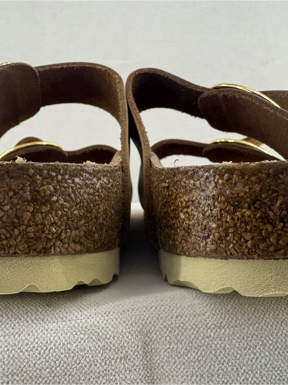 Birkenstock Arizona Cognac /Gold Buckles Narrow 42 NEW - Picture 4 of 8
